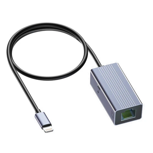 IVSHOWCO Lightning to Ethernet Adapter[Apple MFi Certified], IVSHOWCO iPhone iPad to RJ45 Ethernet LAN Network Adapter with Charging Port, 100Mbps High Speed,Plug and Play(1.65Ft)