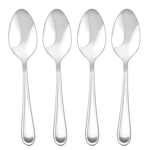 Hampton Forge Clark 4 Piece Teaspoon, 0.25 LB, Metallic