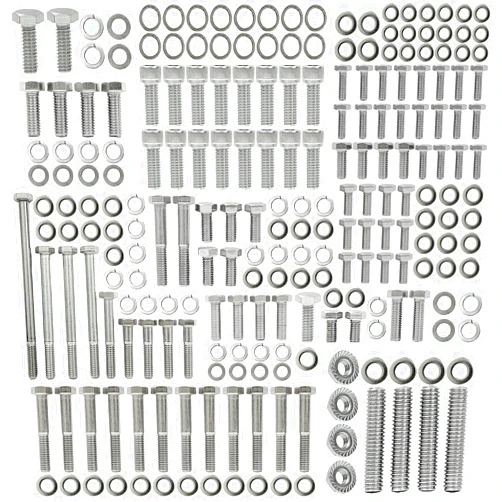 BIGLKNM Stainless Steel Small Block Engine Hex Bolt Kit Fit for 1985 & Older Ford 260 289 302 Carbureted Engine (228 Pcs Nuts&Bolts)
