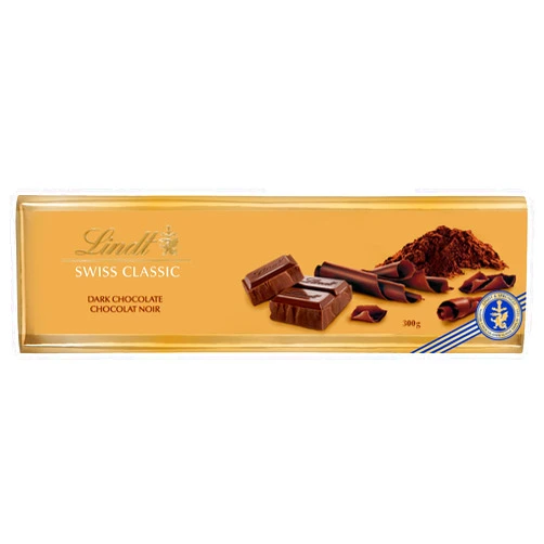 Lindt Swiss Bittersweet Chocolate Gold Bar, Chocolate Candy Bar, 10.6 oz