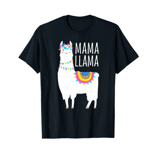 Mama Llama Lover Gifts by Memme Mama Llama Shirt for Women T-Shirt