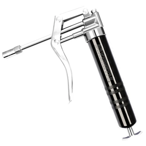 FIXSMITH Mini Grease Gun, Small Pistol Grip Grease Gun, Design for 3oz Cartridges. with 6.6 inch Rigid Extension Pipe, 3-Way Loading, 4000 PSI Max Pressure