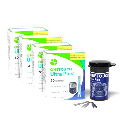 OneTouch Ultra Plus Diabetic Test Strips - 120 ct (Only Works with OneTouch Ultra Plus Flex Blood Sugar Meter)