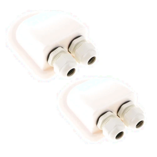 AAGAZA Ronyme ROOF White Cable Entry Gland Solar Panel Aerial Motorhome Camper, White, 7/213 (Color : Branco, Size : 2)