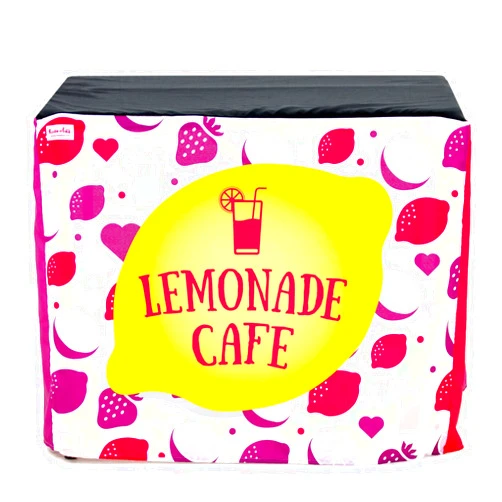 HIDEABOO Lil' Biz Lemonade Stand Tablecloth 34H x 34W x 28L for Kids Polyester Rectangular Table Cover – Durable, Easy-to-Clean Tablecloth for Lemonade Stands Bright Colors with Lemon Print