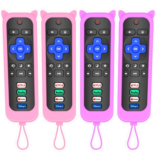MOKEMAKE Remote for Roku TV & Cover for Philips Roku Remote, 2-Pack Remotes Replacement Cover Compatible with Philips Roku TV Remote, Replacement for Philips Roku TV Remote
