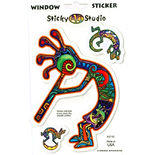 Peacemonger Kokopelli Multi Art Decal Window Sticker
