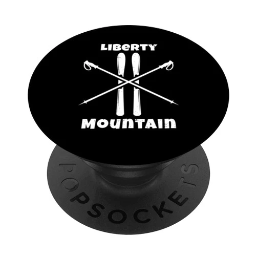 Mamaknows Liberty Mountain Liberty Mountain Pennsylvania Ski Sking Skis Skier Alpine PopSockets Standard PopGrip