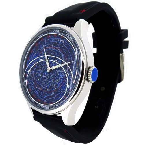 WatchDesign Astro II Constellation Watch - Astronomy/Astronomical Night Sky View with Rotating Planisphere map complication