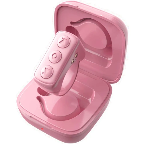 ADZERD Remote Control for TikTok, Page Turner for Kindle App, Bluetooth Camera Video Recording Remote, Scrolling Ring for TIK Tok, iPhone, iPad, iOS, Android - Pink