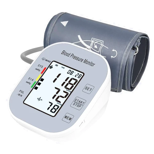Laukum Blood Pressure Monitors for Home Use, Blood Pressure Machine Upper Arm with Large Wide Cuff Automatic Digital BP Machine LCD Screen (Greyish Blue)