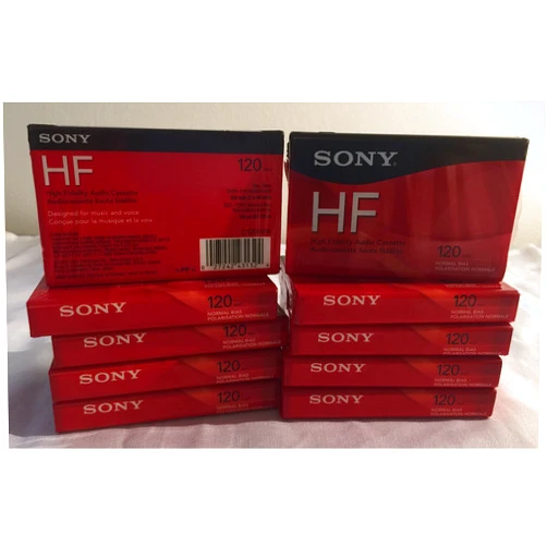 Sony C120HFR 120 Minute Normal Bias Cassette Tape 10 Pack
