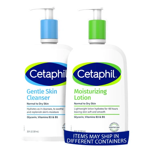 Cetaphil Body Moisturizer, Hydrating Moisturizing Lotion for All Skin Types and Face Wash, Hydrating Gentle Skin Cleanser for Dry to Normal Sensitive Skin, NEW 20oz