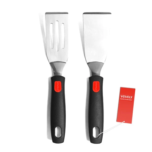 Vovoly Professional Mini-Serving Spatula Set, Stainless Steel Cutter and Serve Turner for Serving, Flipping or Cooking, Ideal for Brownies, Tiramisu, Cakes, Lasagna or Cookie etc.