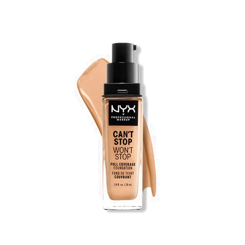 NYX PROFESSIONAL MAKEUP Can't Stop Won't Stop Foundation, 24h Full Coverage Matte Finish - Soft Beige