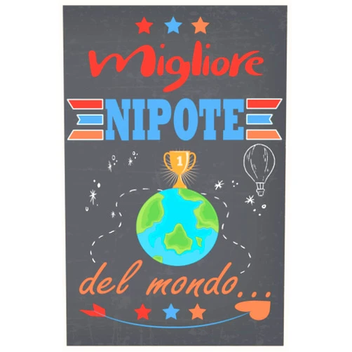 Medo.2022 Joseph.noteart Migliore Nipote del Mondo: Taccuino foderato da regalare | Idea regalo originale per una Nipote | Regali di Compleanno o Natale | 6 x 9 pollici, circa (A5) , 110 pagine (Italian Edition)