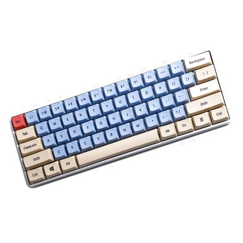 YMDK New Arrial XDA 61 ANSI Dye Sub Lotus Gray Keycaps for Gh60 60% Poker RK (Kit 3)(Only Keycap)