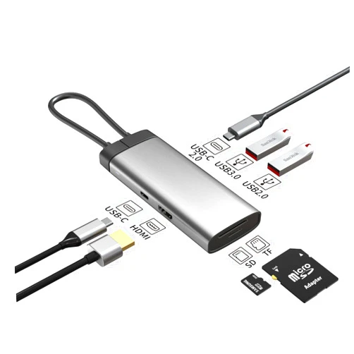 Reiie Laptop Docking Station,7 in 1 USB C Hub with 4K HDMI Adapter,100W PD Charging,2 USB Ports,USB-C,SD/TF Card Reader,Compatible with MacBook/Chromebook/Ipad/HP/Dell/Lenovo/Steam