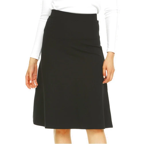BGDK Women’s A-Line Circle Skater Knee Length Skirt- Elastic Waist Business Office Skirt