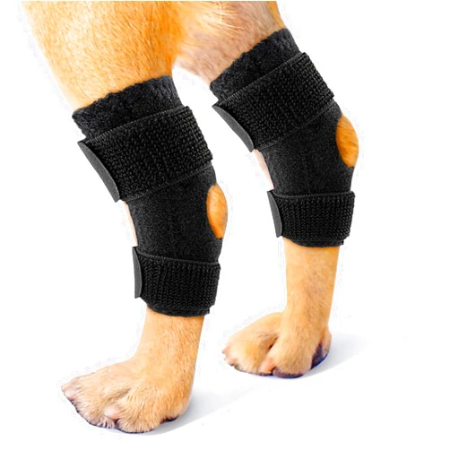 Huimpet Short Rear Leg Hock Brace, Dog Back Leg Brace for Hock & Ankle with Flexible Velcro, Dog Leg Brace for Torn ACL & CCL, Dog Leg Sleeve Wound Care and Loss of Stability from Arthritis,1 Pair, S