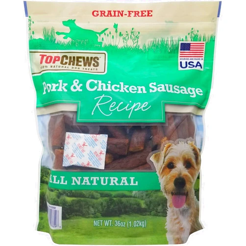 Generic Top Chews Dog Treat, Pork and Chicken Sausage Recipe 36oz (Pack of 1)
