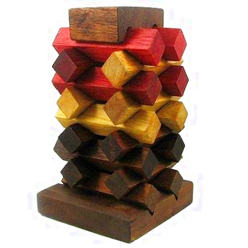 Winshare Puzzles and Games Raising Tower Wooden Brain Teaser Puzzle