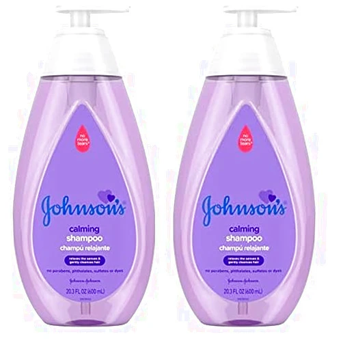 Johnson's Baby Calming Baby Shampoo with Soothing NaturalCalm Scent, Hypoallergenic & Tear-Free Baby Hair Shampoo, Free of Parabens, Phthalates, Sulfates & Dyes, 20.3 fl. oz (Pack of 2)