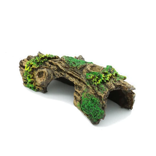 JIH Aquarium Decorations Resin Hollow Tree Trunk Ornament, Bettas House Cave Wood House Decor for Fish Tank (HS-SP207)
