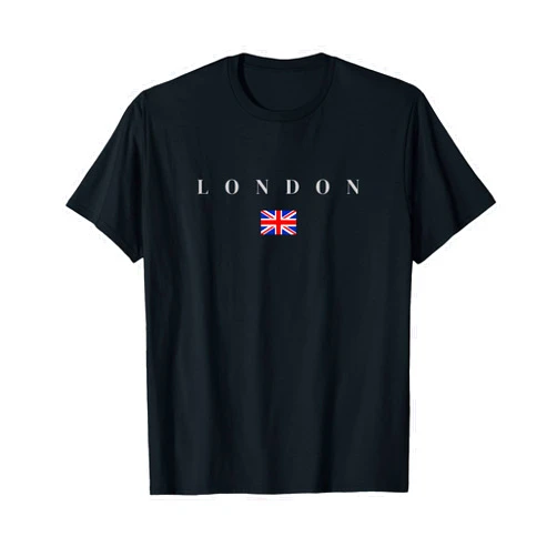 LEVART Nation Flag Souvenir TRAVEL Minimal Design London England T-Shirt