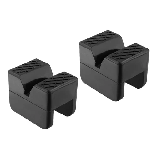 Rierdge 2 Pack Jack Pad Adapter Universal Rubber Pads Slotted Frame Rail Pinch Welds Protector