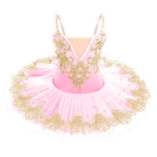 IBAKOM Little Ballerina Swan Lake Costume Shiny Seuqins Girl Ballet Leotard Platter Tutu Professional Toddler Ballet Dress