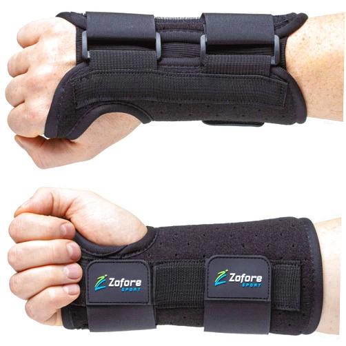 ZOFORE SPORT Carpal Tunnel Wrist Brace Night Support and Metal Splint Stabilizer [Single] - Helps Relieve Tendinitis Arthritis Carpal Tunnel Syndrome Pain - Reduces Recovery Time for Men Women - Right (S/M)