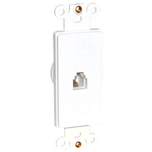 Newhouse Hardware Decora White Phone Jack Plate (1-Pack)
