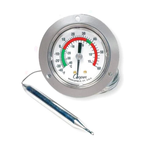 Cooper-Atkins 6142-58-3 Vapor Tension Panel Thermometer with Front Flange, Back Connect, NSF Certified, 2