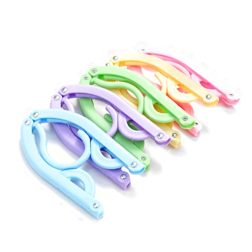 Trubetter 10 Pcs Travel Hangers - Cruise Ship Essentials Portable Folding Clothes Hangers Travel Accessories Foldable Clothes Drying Rack for Travel (Colorful 10pcs)