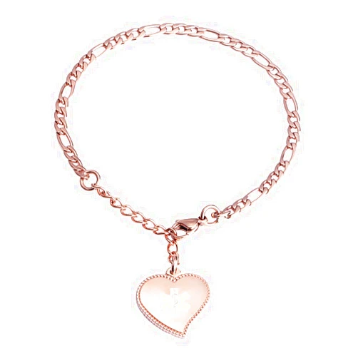 LinnaLove Fashion Heart medical alert id bracelet for women with Free engraving