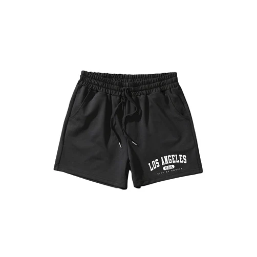 GORGLITTER Men's Graphic Cool Shorts Drawstring Waist Workout Short Streetwear with Pockets