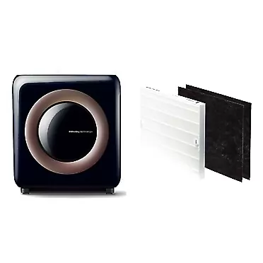 Coway Airmega AP-1512HHS (AP-1519P) HEPA Air Purifier, 16.8 x 18.3 x 9.6, Black/Brown & AP-1512HH-FP AP-1512HH Replacement filter