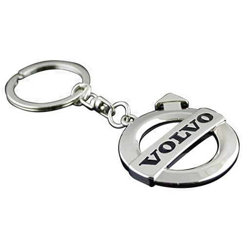 GDDCC Car Logo Key Chain Rings for Man and Women Chrome Plated Key Rings (fit Volvo)