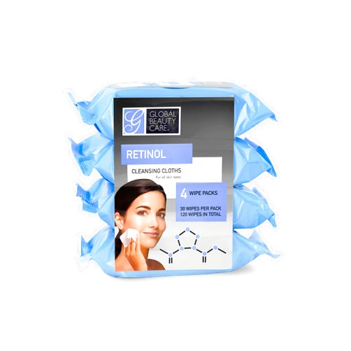 Global Beauty Care Cloth Cleansing Wipes - 120 Count 4-Pack (Retinol)