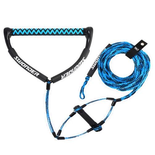 Swonder Wakeboard Rope 75ft - Water Ski Rope with Double Handle - 4 Sections Boat Tow Rope for Kneeboard, Wakeboard, Water Ski, and Tubing