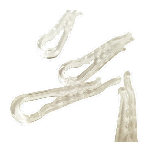 NiftyPlaza U Shape Clear Durable Plastic Alligator Clips Shirts Folding Ties Socks Pants Hold Garments in Place (1000 Alligator Clips)