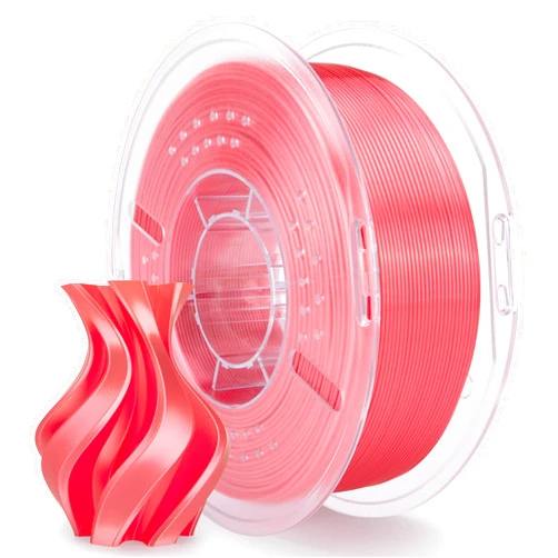 ELEGOO Silk PLA Filament 1.75mm Coral Pink 1KG, Shiny 3D Printer Filament Dimensional Accuracy +/- 0.02mm, 1kg Spool(2.2lbs) Fits for Most FDM 3D Printers
