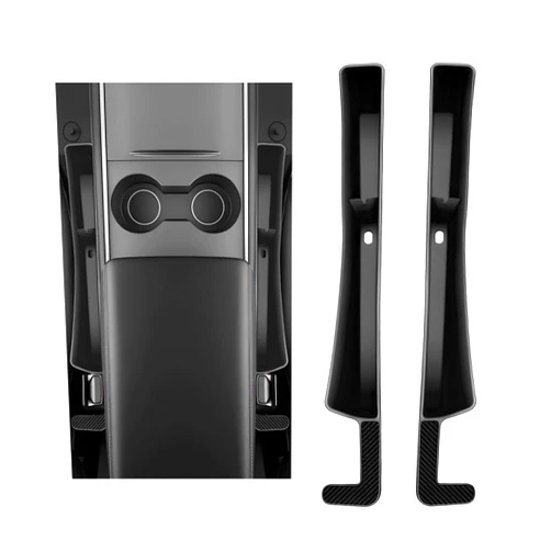 KVAEY 2PCS Car Seat Gap Filler, Automotive Seat Organizer Fill The Gap Between Seat and Console, Universal Car Gap Seat Storage for Phone Wallets and Keys, Car Accessories (Black)