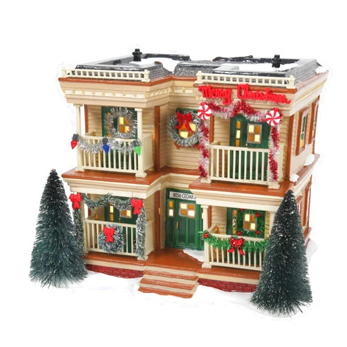 Department 56 Snow Village Holiday Apartment Flats Lit Building, 7.2 Inch, Multicolor