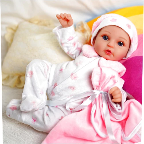 JIZHI Baby Doll Girl - 15 Inch Realistic Soft Body Baby Doll Cute Real Life Baby Dolls with Feeding Bottle & Pacifier Gifts Idea Cuddling, Pretend Play & Collection for Ages 3+