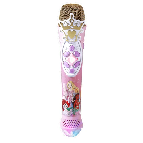 eKids Disney Princess Karaoke Microphone with Bluetooth Speaker, Wireless Microphone Connects to Disney Songs Via EZ Link Feature, for Fans of Disney Princess Toys