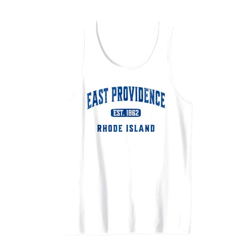 East Providence Rhode Island Locals Visitors Visit East Providence Rhode Island Vintage Athletic Souvenir Tank Top