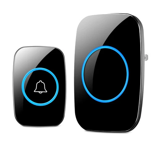 Full House Wireless Doorbell, Waterproof Door Bell Kit, Over 1000 feet Range and 60 Chime, 5 Levels Volume and LED Flash, for Home Office Classroom