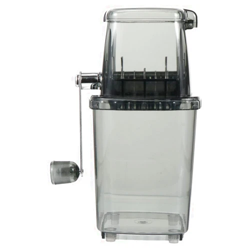 ARTIBETTER Manual Ice Crusher Portable Hand Crank Ice Grinder for Home Kitchen Bar Use - Compact Multifunctional Chopper for Shaved Snow Cones Slush Drinks - Transparent Cover Design
